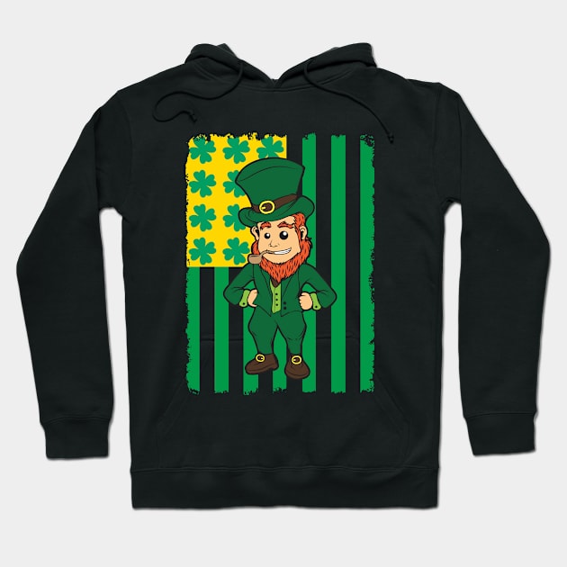 Irish American Leprechaun Flag Hoodie by AngelFlame